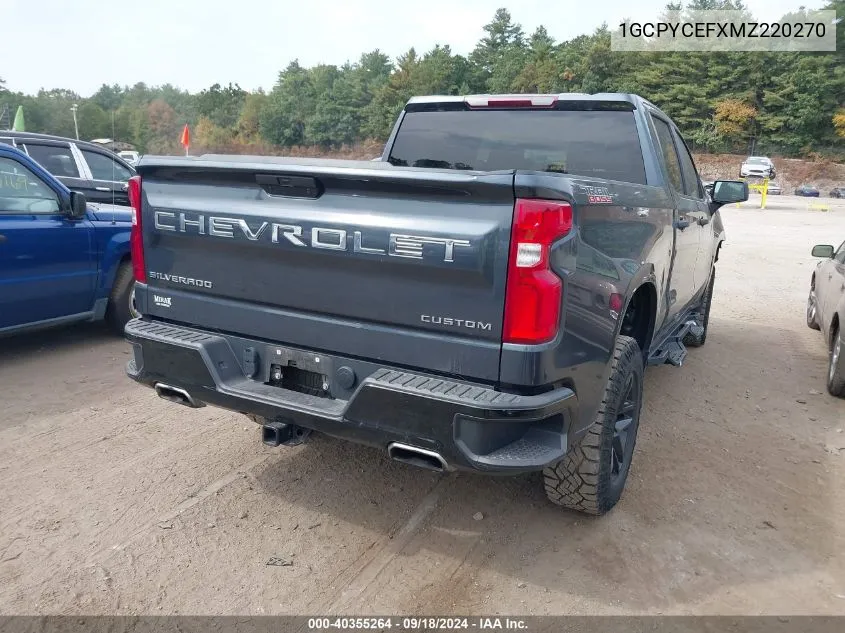 2021 Chevrolet Silverado 1500 4Wd Short Bed Custom Trail Boss/4Wd Standard Bed Custom Trail Boss VIN: 1GCPYCEFXMZ220270 Lot: 40355264