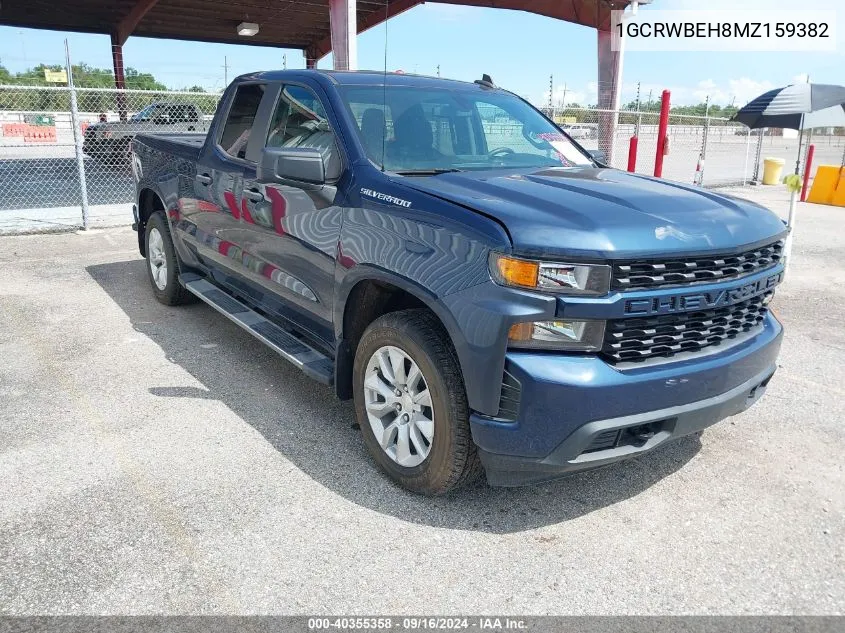 2021 Chevrolet Silverado 1500 2Wd Double Cab Standard Bed Custom VIN: 1GCRWBEH8MZ159382 Lot: 40355358