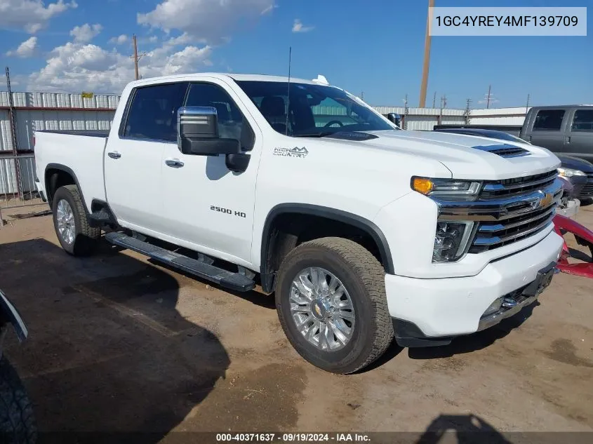 2021 Chevrolet Silverado 2500Hd 4Wd Standard Bed High Country VIN: 1GC4YREY4MF139709 Lot: 40371637