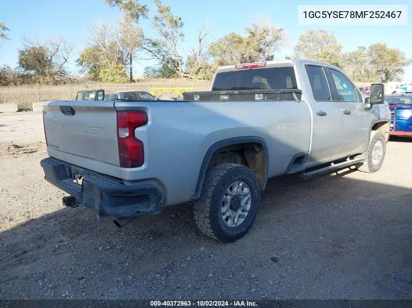 2021 Chevrolet Silverado 3500Hd 4Wd Double Cab Long Bed Wt VIN: 1GC5YSE78MF252467 Lot: 40372963