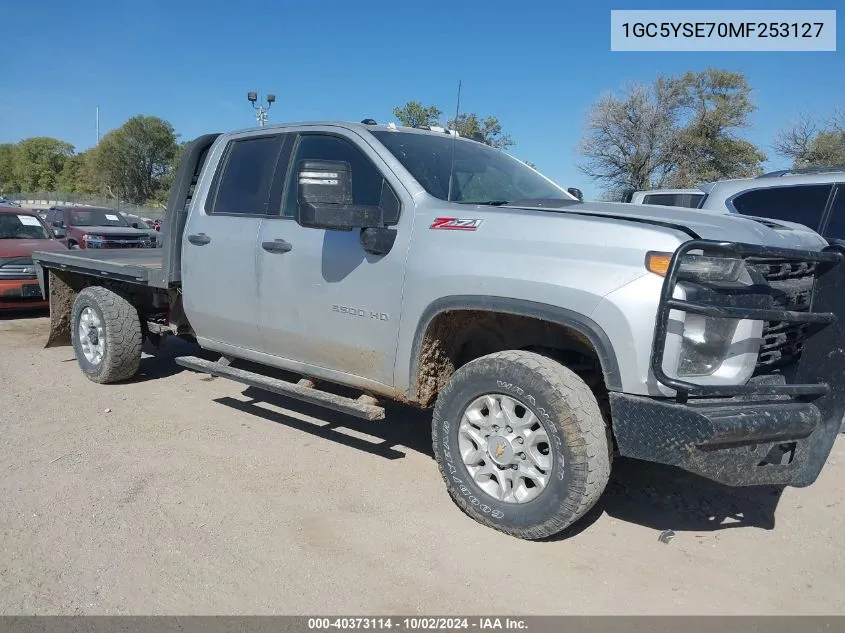 2021 Chevrolet Silverado 3500Hd 4Wd Double Cab Long Bed Wt VIN: 1GC5YSE70MF253127 Lot: 40373114