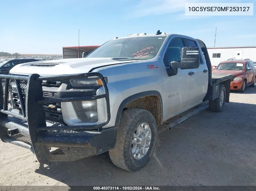 2021 Chevrolet Silverado 3500Hd 4Wd Double Cab Long Bed Wt VIN: 1GC5YSE70MF253127 Lot: 40373114