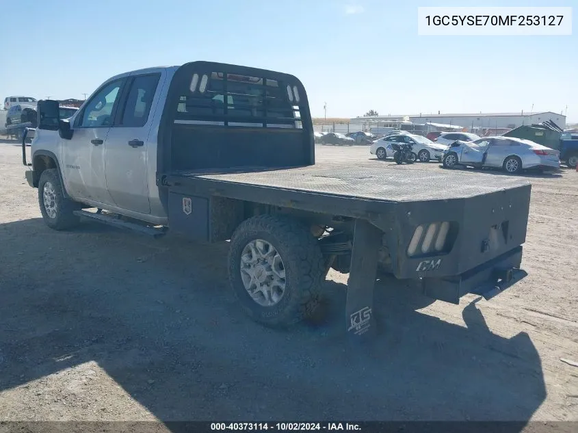 2021 Chevrolet Silverado 3500Hd 4Wd Double Cab Long Bed Wt VIN: 1GC5YSE70MF253127 Lot: 40373114