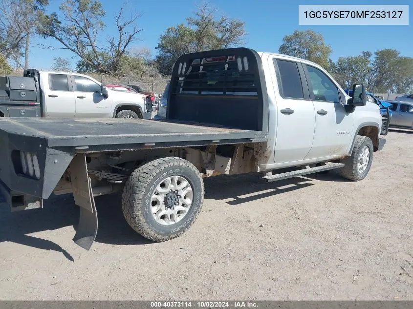 2021 Chevrolet Silverado 3500Hd 4Wd Double Cab Long Bed Wt VIN: 1GC5YSE70MF253127 Lot: 40373114