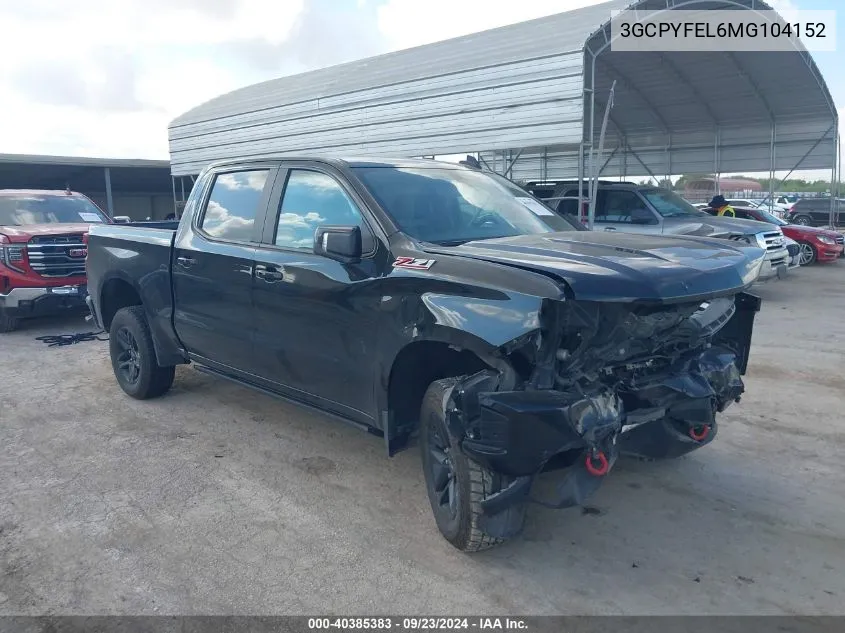 2021 Chevrolet Silverado K1500 Lt Trail Boss VIN: 3GCPYFEL6MG104152 Lot: 40385383