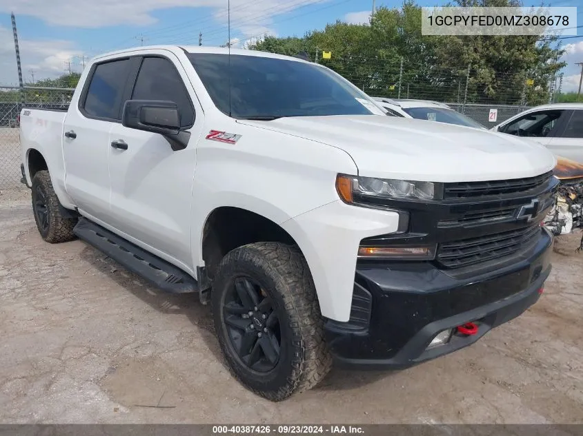 2021 Chevrolet Silverado 1500 4Wd Short Bed Lt Trail Boss VIN: 1GCPYFED0MZ308678 Lot: 40387426