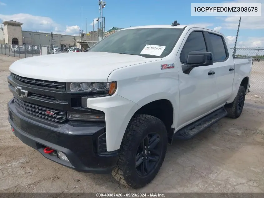 2021 Chevrolet Silverado 1500 4Wd Short Bed Lt Trail Boss VIN: 1GCPYFED0MZ308678 Lot: 40387426