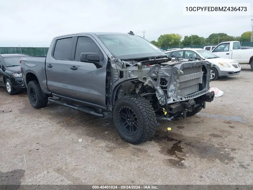 2021 Chevrolet Silverado 1500 4Wd Short Bed Lt Trail Boss VIN: 1GCPYFED8MZ436473 Lot: 40401824