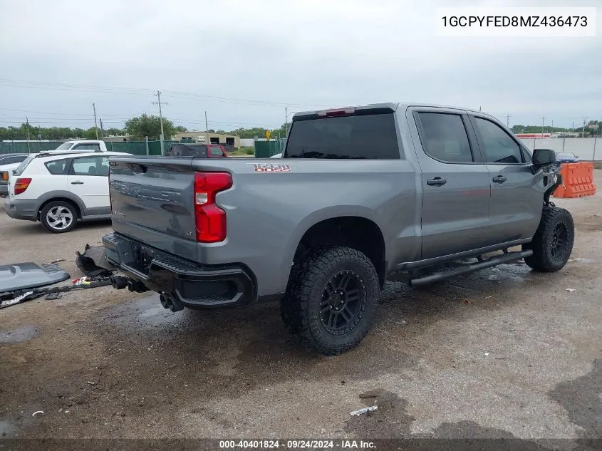 2021 Chevrolet Silverado 1500 4Wd Short Bed Lt Trail Boss VIN: 1GCPYFED8MZ436473 Lot: 40401824