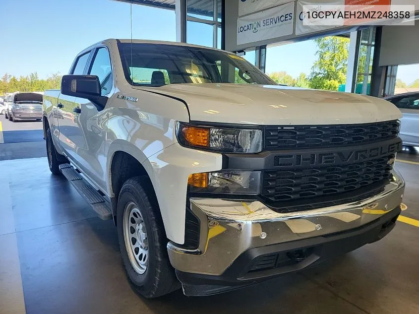 2021 Chevrolet Silverado 1500 4Wd Standard Bed Wt VIN: 1GCPYAEH2MZ248358 Lot: 40407292