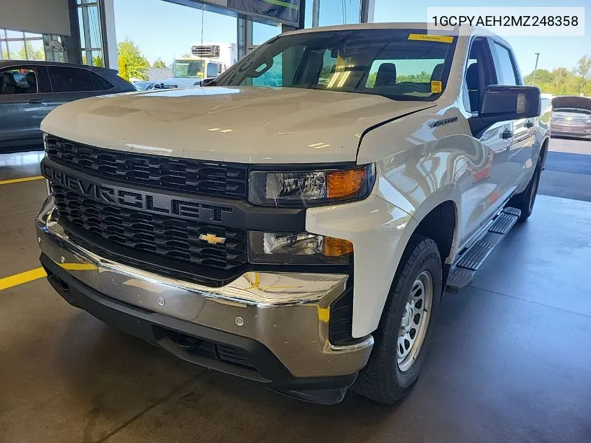 2021 Chevrolet Silverado 1500 4Wd Standard Bed Wt VIN: 1GCPYAEH2MZ248358 Lot: 40407292