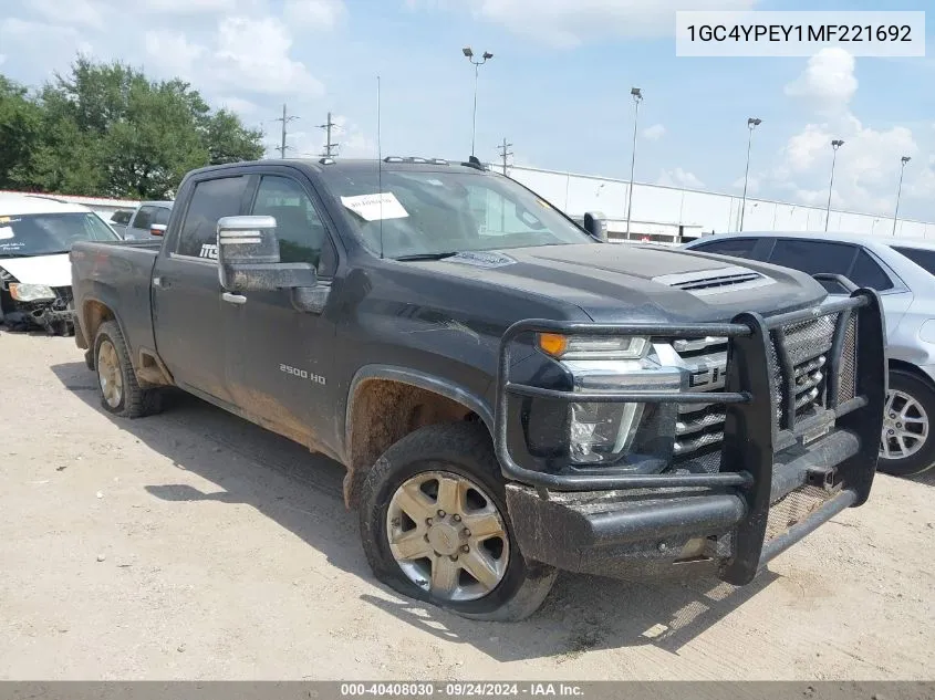 2021 Chevrolet Silverado K2500 Heavy Duty Ltz VIN: 1GC4YPEY1MF221692 Lot: 40408030