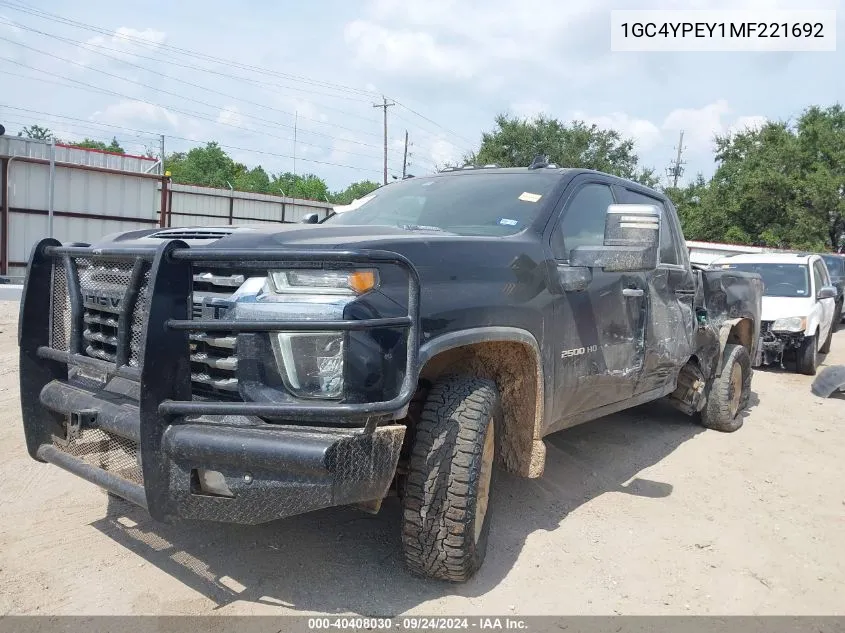 2021 Chevrolet Silverado K2500 Heavy Duty Ltz VIN: 1GC4YPEY1MF221692 Lot: 40408030