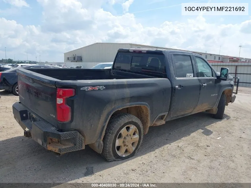 2021 Chevrolet Silverado K2500 Heavy Duty Ltz VIN: 1GC4YPEY1MF221692 Lot: 40408030