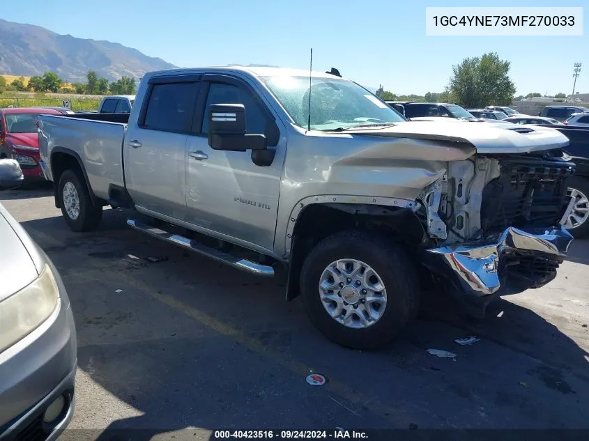 2021 Chevrolet Silverado 2500Hd K2500 Heavy Duty Lt VIN: 1GC4YNE73MF270033 Lot: 40423516