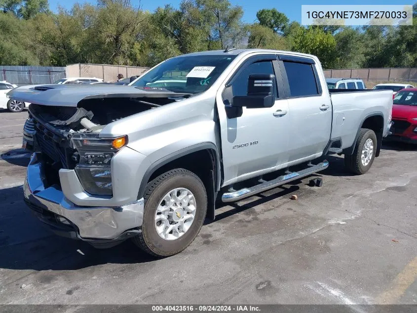 2021 Chevrolet Silverado 2500Hd K2500 Heavy Duty Lt VIN: 1GC4YNE73MF270033 Lot: 40423516