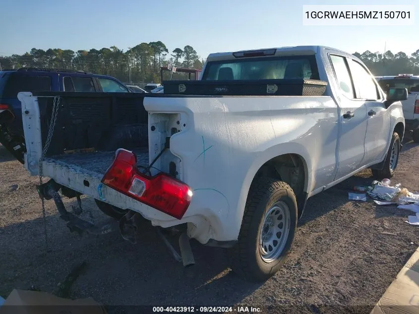 1GCRWAEH5MZ150701 2021 Chevrolet Silverado C1500