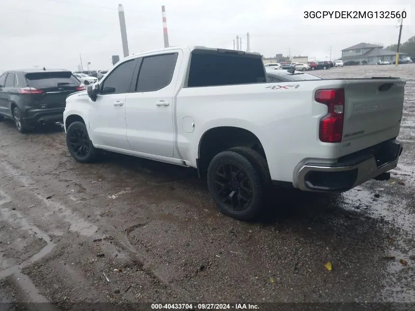 2021 Chevrolet Silverado 1500 4Wd Short Bed Lt VIN: 3GCPYDEK2MG132560 Lot: 40433704