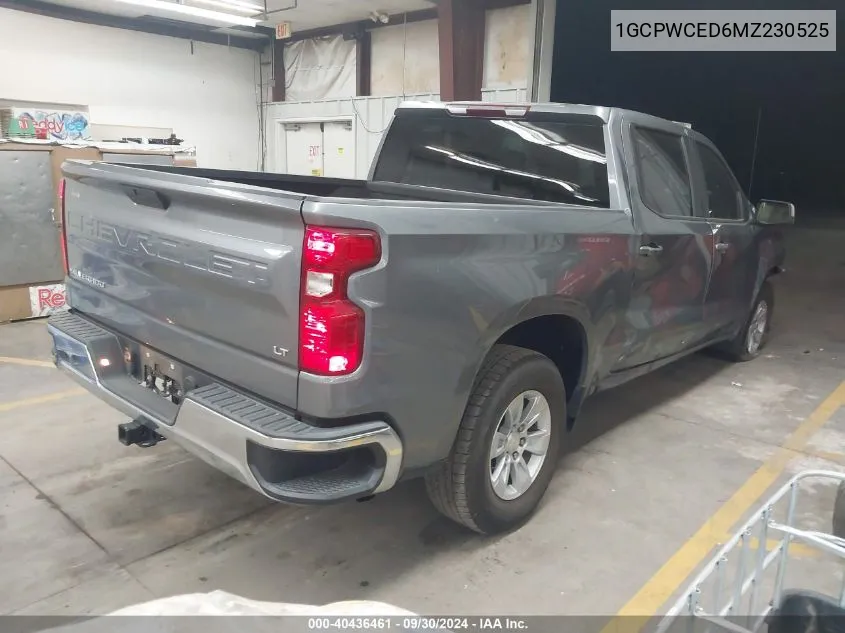 2021 Chevrolet Silverado 1500 2Wd Short Bed Lt VIN: 1GCPWCED6MZ230525 Lot: 40436461