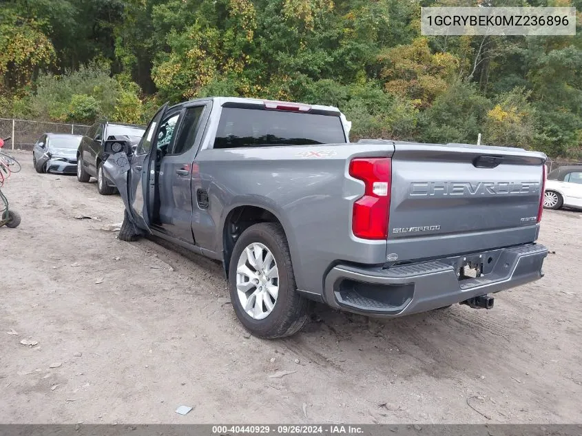 2021 Chevrolet Silverado K1500 Custom VIN: 1GCRYBEK0MZ236896 Lot: 40440929