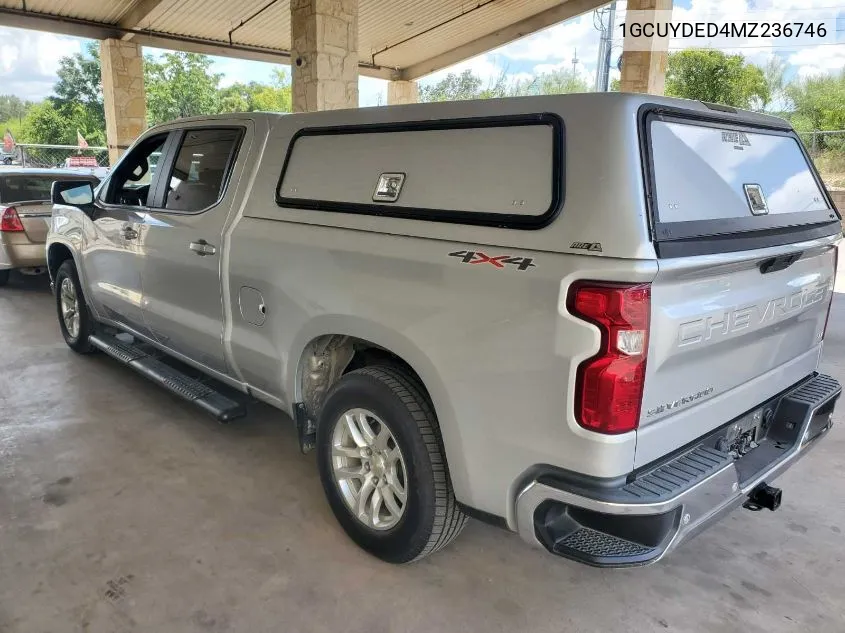 2021 Chevrolet Silverado K1500 Lt VIN: 1GCUYDED4MZ236746 Lot: 40444810