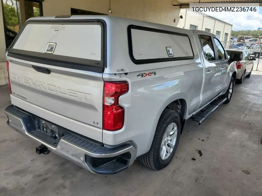 2021 Chevrolet Silverado K1500 Lt VIN: 1GCUYDED4MZ236746 Lot: 40444810