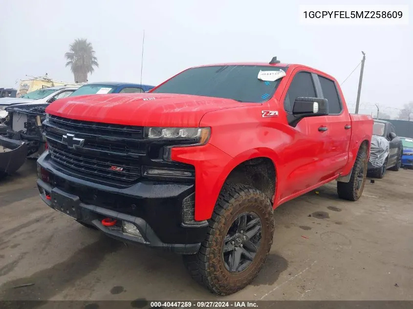 2021 Chevrolet Silverado 1500 4Wd Short Bed Lt Trail Boss VIN: 1GCPYFEL5MZ258609 Lot: 40447259