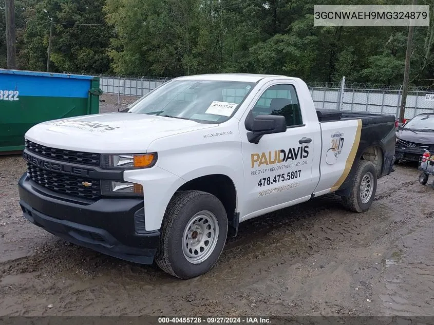 2021 Chevrolet Silverado 1500 2Wd Regular Cab Long Bed Wt VIN: 3GCNWAEH9MG324879 Lot: 40455728