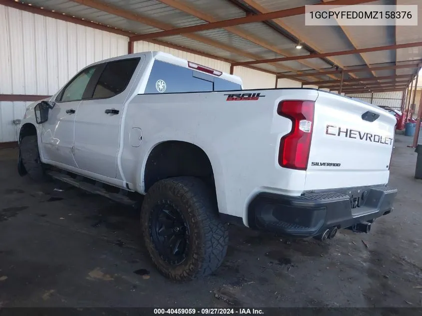 2021 Chevrolet Silverado 1500 4Wd Short Bed Lt Trail Boss VIN: 1GCPYFED0MZ158376 Lot: 40459059