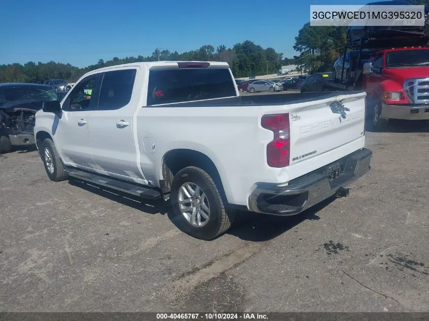 2021 Chevrolet Silverado 1500 2Wd Short Bed Lt VIN: 3GCPWCED1MG395320 Lot: 40465767