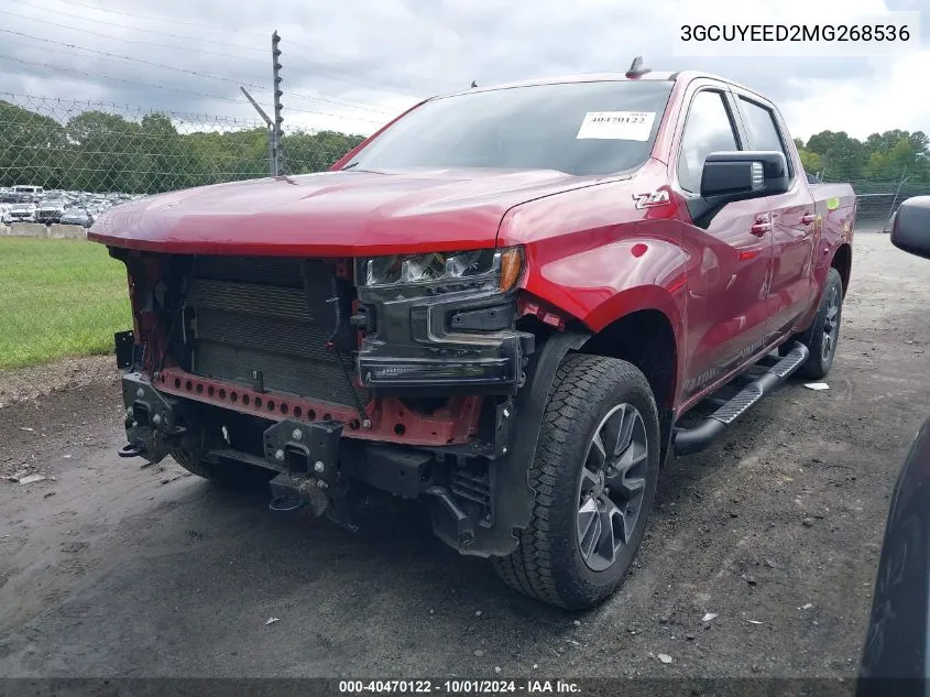 2021 Chevrolet Silverado 1500 4Wd Short Bed Rst VIN: 3GCUYEED2MG268536 Lot: 40470122