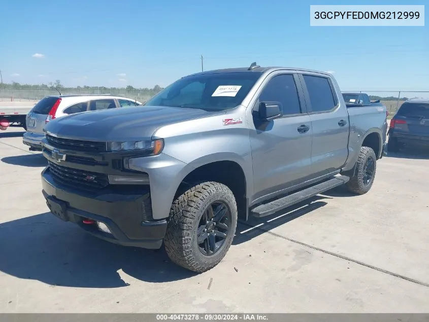 2021 Chevrolet Silverado 1500 VIN: 3GCPYFED0MG212999 Lot: 40473278