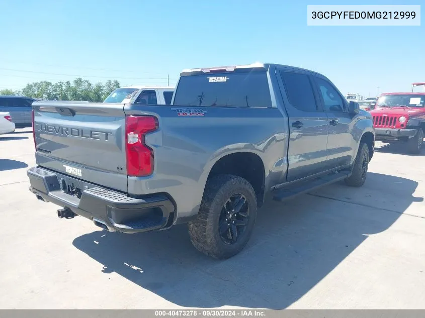 3GCPYFED0MG212999 2021 Chevrolet Silverado 1500