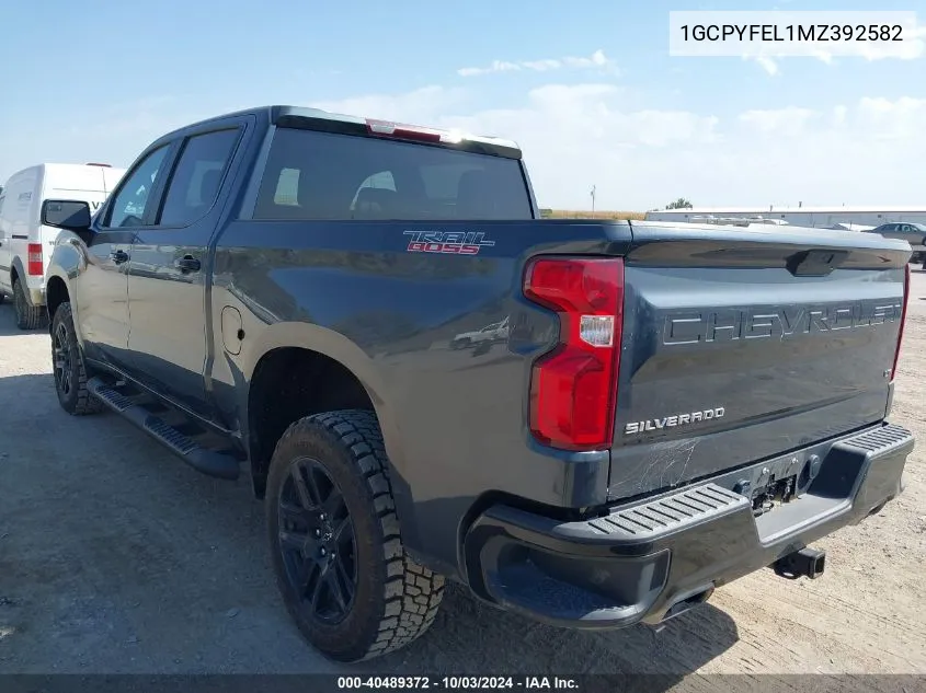 2021 Chevrolet Silverado 1500 4Wd Short Bed Lt Trail Boss VIN: 1GCPYFEL1MZ392582 Lot: 40489372