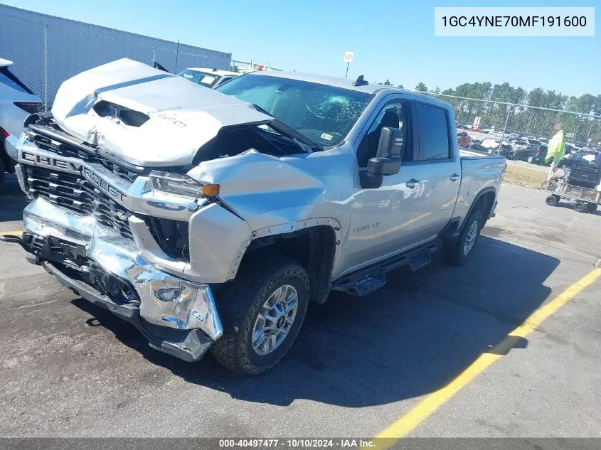 2021 Chevrolet Silverado 2500Hd 4Wd Standard Bed Lt VIN: 1GC4YNE70MF191600 Lot: 40497477