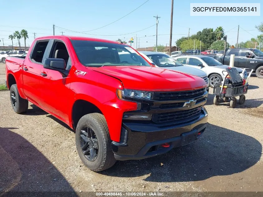 2021 Chevrolet Silverado 1500 VIN: 3GCPYFED0MG365141 Lot: 40498445