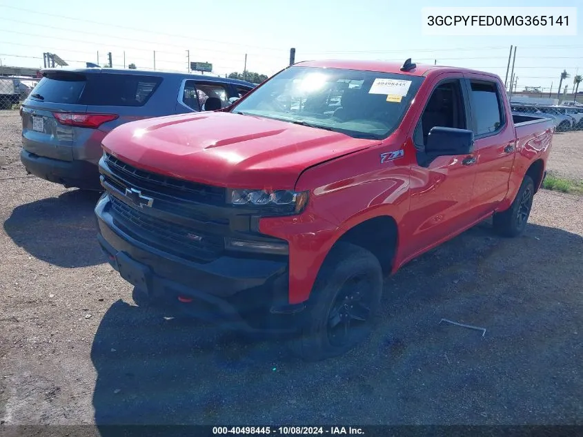 2021 Chevrolet Silverado 1500 VIN: 3GCPYFED0MG365141 Lot: 40498445