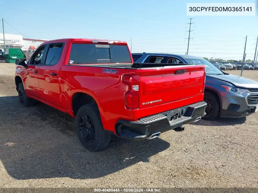 2021 Chevrolet Silverado 1500 VIN: 3GCPYFED0MG365141 Lot: 40498445