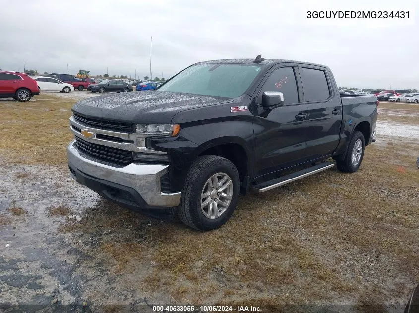 2021 Chevrolet Silverado 1500 4Wd Short Bed Lt VIN: 3GCUYDED2MG234431 Lot: 40533055