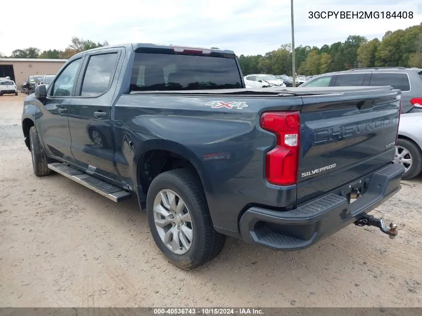 3GCPYBEH2MG184408 2021 Chevrolet Silverado 1500 4Wd Short Bed Custom