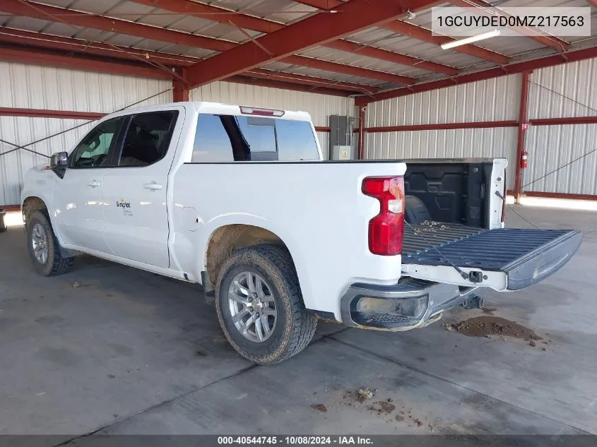 2021 Chevrolet Silverado 1500 4Wd Short Bed Lt VIN: 1GCUYDED0MZ217563 Lot: 40544745