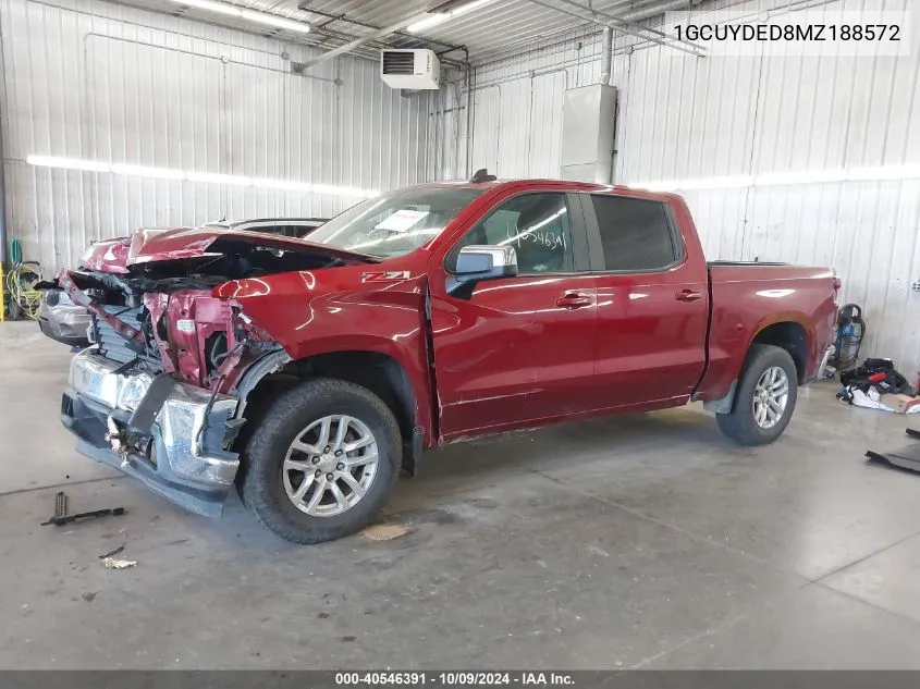 2021 Chevrolet Silverado 1500 K1500 Lt VIN: 1GCUYDED8MZ188572 Lot: 40546391