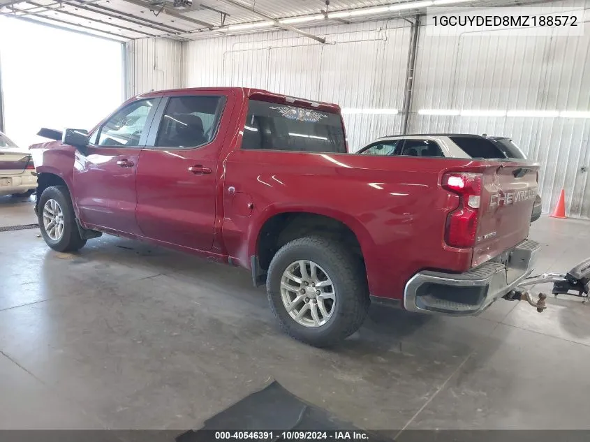 2021 Chevrolet Silverado 1500 K1500 Lt VIN: 1GCUYDED8MZ188572 Lot: 40546391