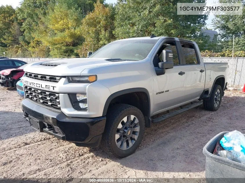 2021 Chevrolet Silverado 2500Hd K2500 Custom VIN: 1GC4YME79MF303577 Lot: 40550636