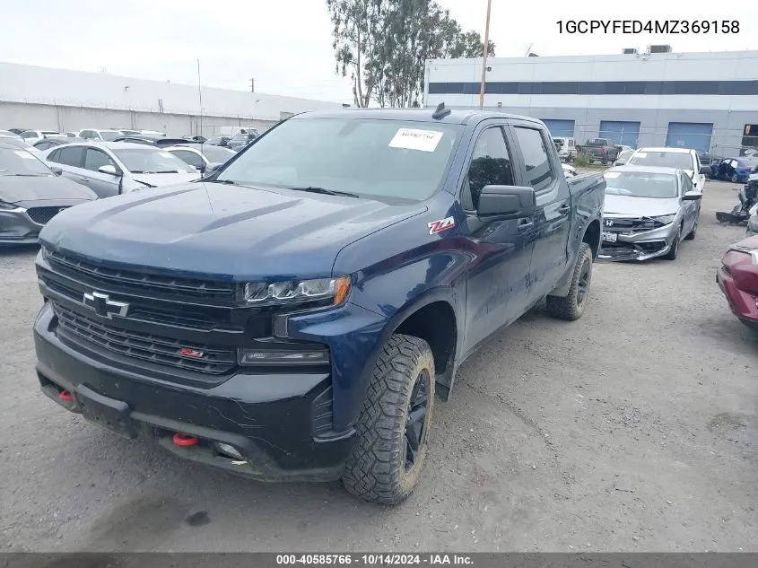 2021 Chevrolet Silverado 1500 4Wd Short Bed Lt Trail Boss VIN: 1GCPYFED4MZ369158 Lot: 40585766