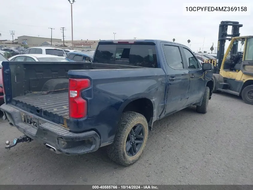 2021 Chevrolet Silverado 1500 4Wd Short Bed Lt Trail Boss VIN: 1GCPYFED4MZ369158 Lot: 40585766