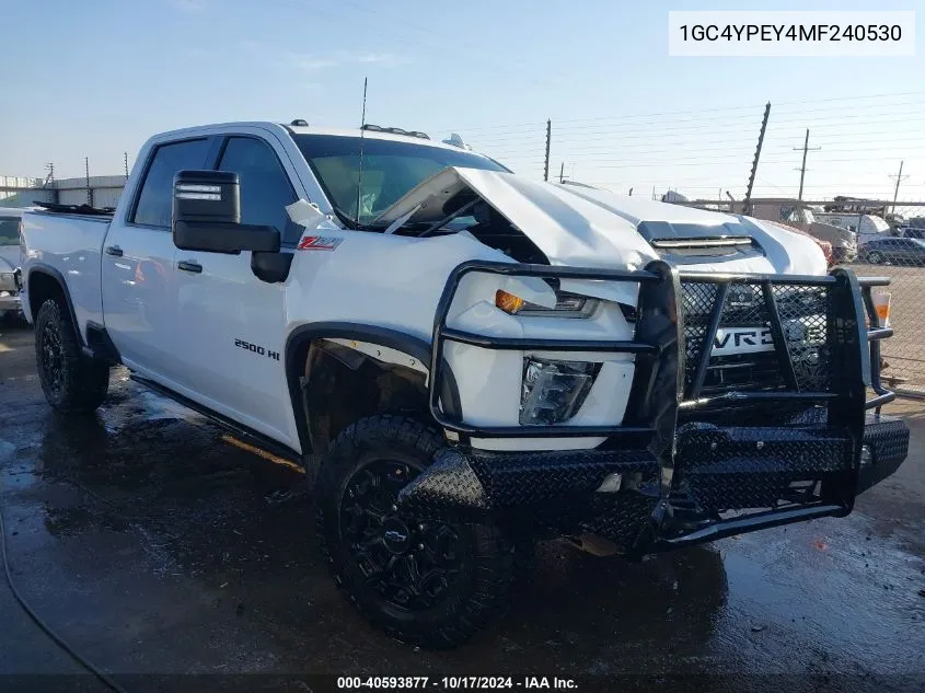 2021 Chevrolet Silverado 2500Hd 4Wd Standard Bed Ltz VIN: 1GC4YPEY4MF240530 Lot: 40593877