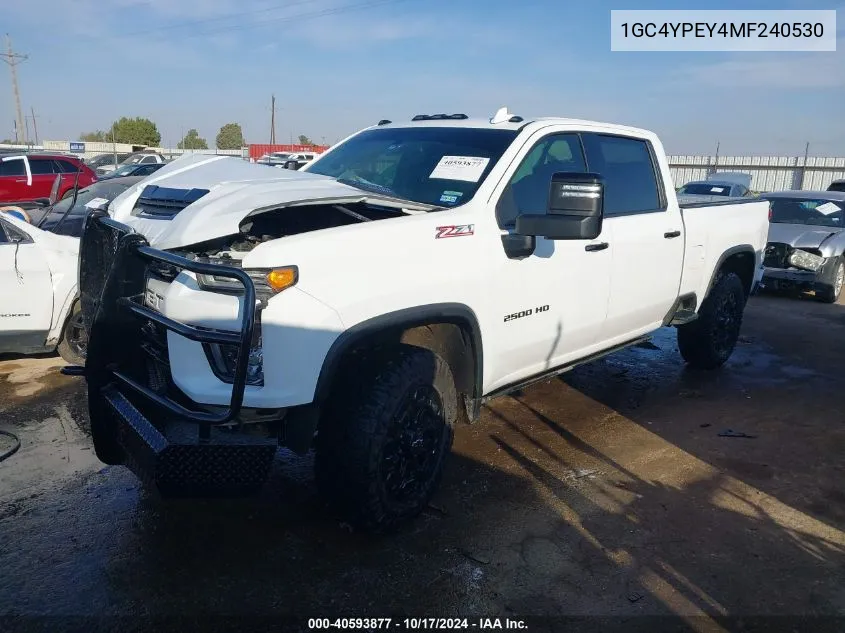 1GC4YPEY4MF240530 2021 Chevrolet Silverado 2500Hd 4Wd Standard Bed Ltz