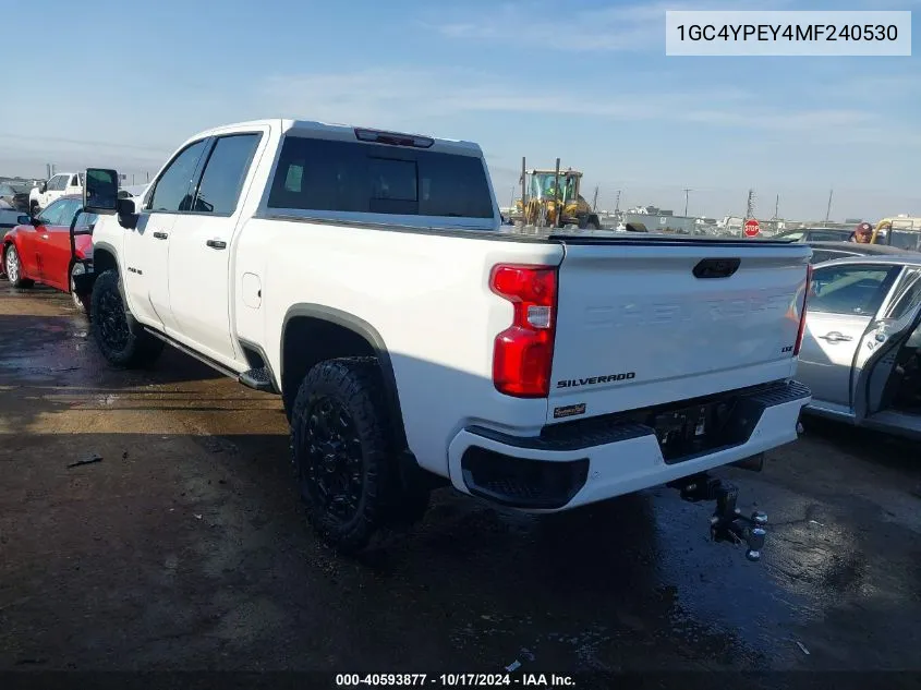 2021 Chevrolet Silverado 2500Hd 4Wd Standard Bed Ltz VIN: 1GC4YPEY4MF240530 Lot: 40593877