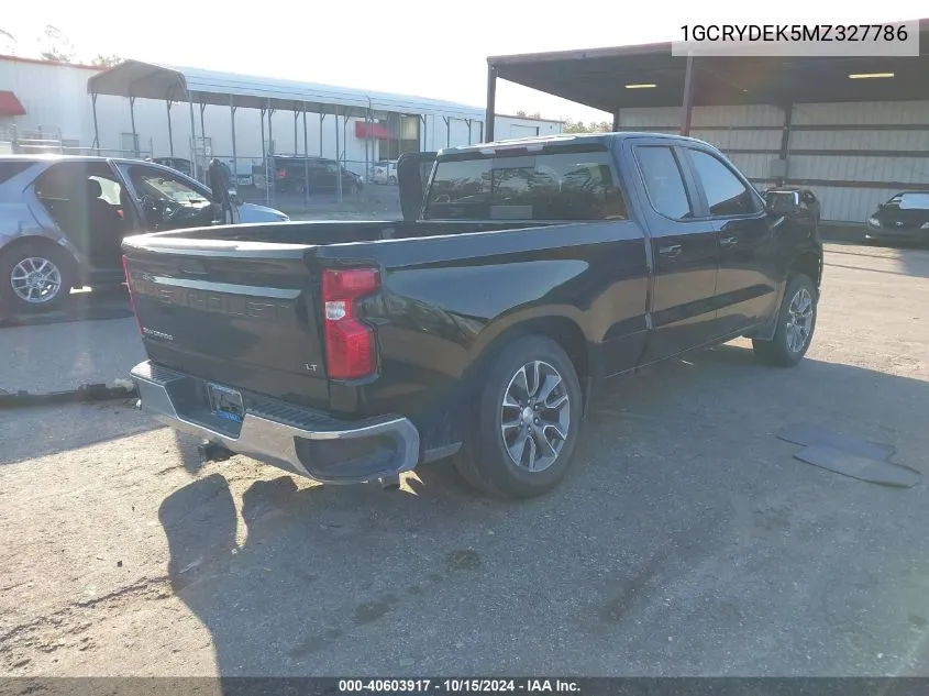 2021 Chevrolet Silverado 1500 4Wd Standard Bed Lt VIN: 1GCRYDEK5MZ327786 Lot: 40603917